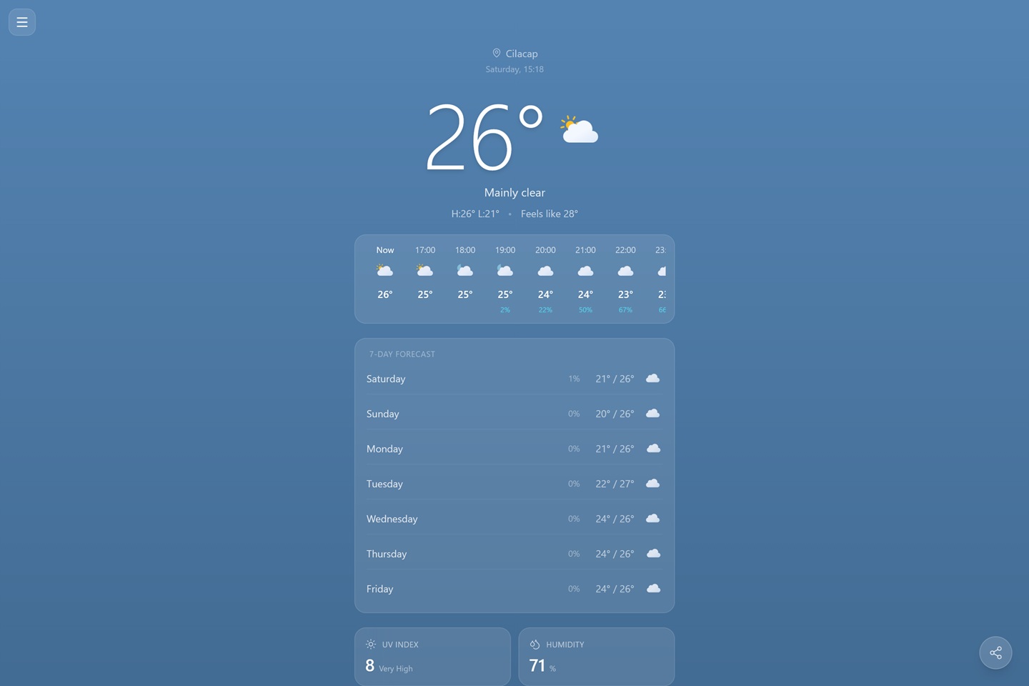 Weather Dashboard — React Practice Project